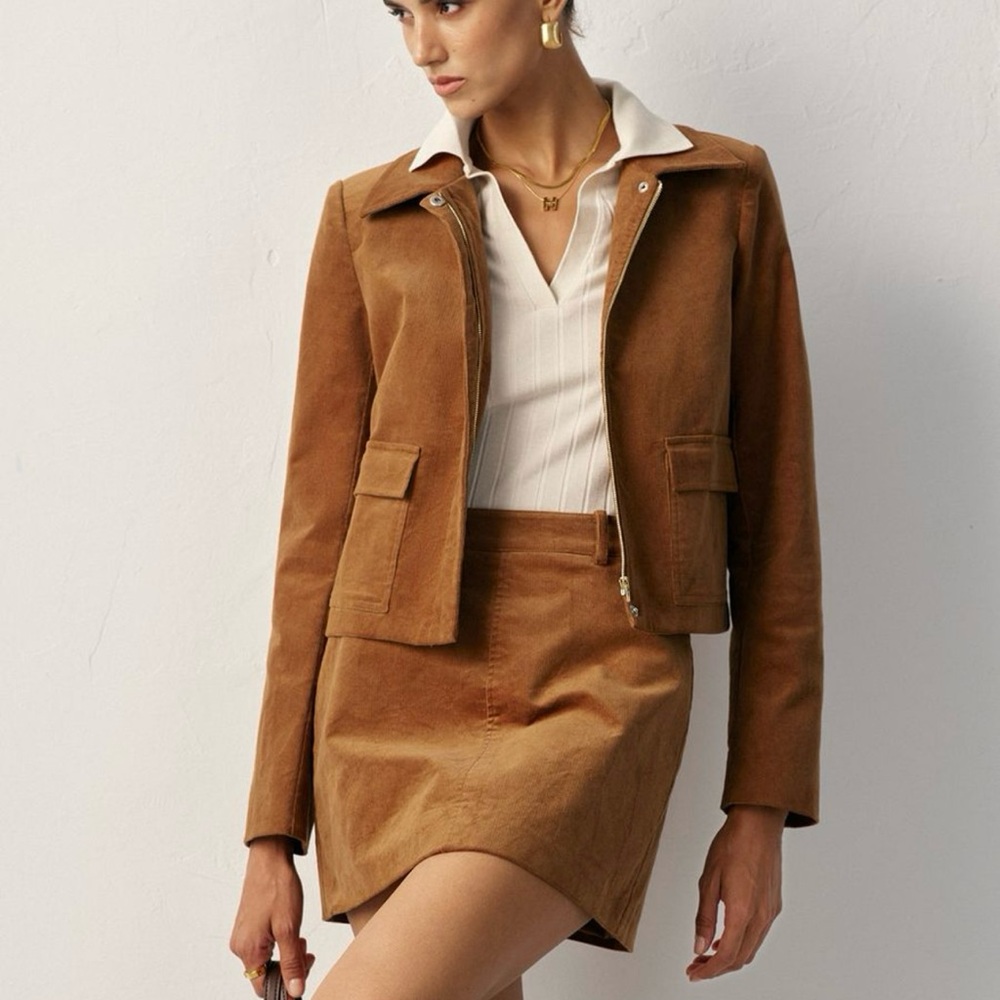 Commense Brown Corduroy Women's Jacket